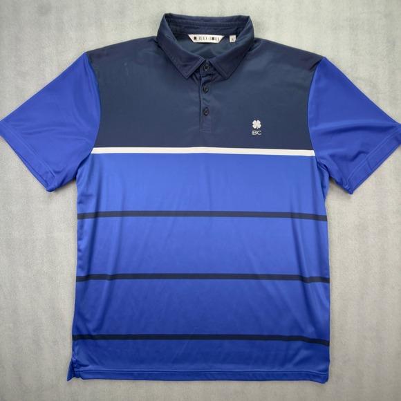 Black Clover Other - Black Clover Live Lucky Mens XL Blue Striped Performance Golf Polo Shirt